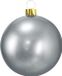 Christmas Decoration mega grote kerstbal - 45 cm - zilver - opblaasbaar