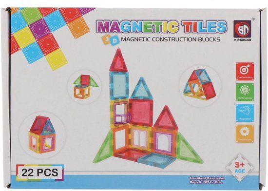 Science Magnetische Tegels - 22 delig - Diversen