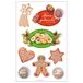 Susy Card 40002682 Sticker, zelfklevend, booggrootte 8 x 12, 5 cm, 3 vellen gelast, motief: Xmas bakken 2