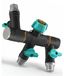 Distributeur d'eau vertical - 3 voies - 3/4 pouce - 360° rotatif - Avec vannes