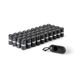 Amazon Basics hondenpoep-/afvalzakjes met dispenser en riemclip, ongeparfumeerd, 600 zakjes (40 verpakkingen van 15 zakjes)