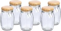 Zeller Weckpotten/inmaakpotten - 6x - 1.2L - glas - met beugelsluiting - D12 x H19 cm