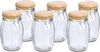 Zeller Weckpotten/inmaakpotten - 6x - 1.2L - glas - met beugelsluiting - D12 x H19 cm
