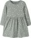 NAME IT NMFVILISA LS DRESS Gebreide jurk Meisjes Groen Katoen Maat 98