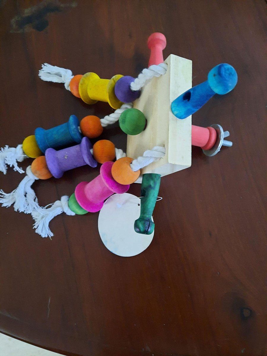 happybird Twirl klein - Parkieten en papegaaien speelgoed - 12 cm diep