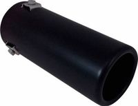 AutoStyle Embout d'échappement Inox Rond 44-57 mm 18 cm Noir