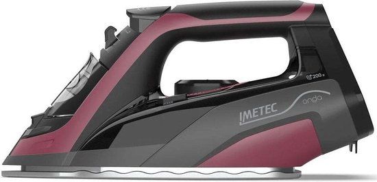 Imetec 9440 - Stoomstrijkijzer - 2400W - Zwart/Rood