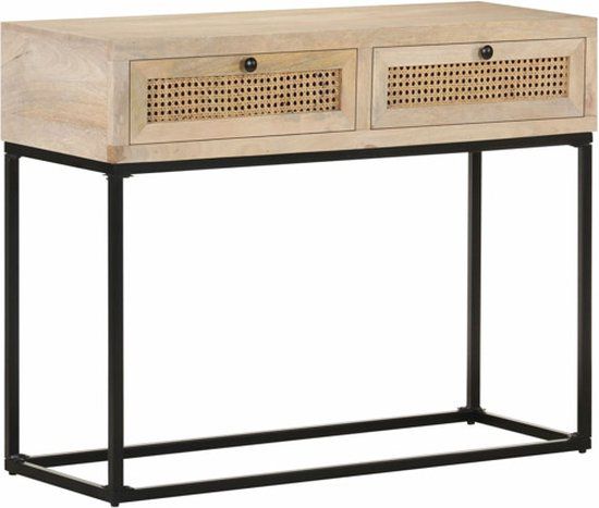 vidaXL Wandtafel - Massief Mangohout - 100x35x76 cm