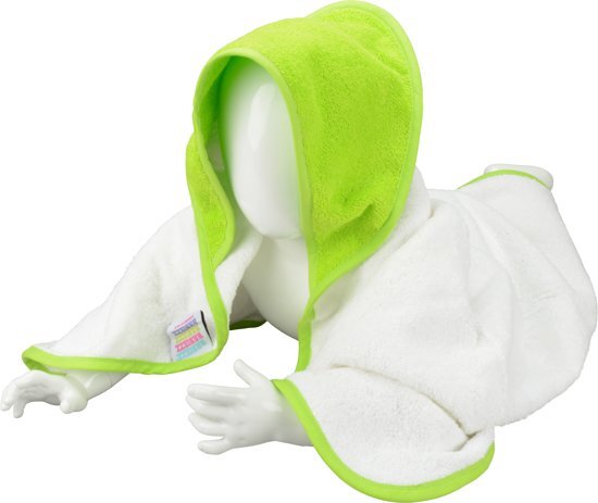 - A&R Babiezzâ„¢ Babycape 100% Katoen Wit/Limoen Groen