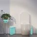 spirella WC Borstel met Houder - AKIRA - Toiletborstel Vrijstaand - Staal - Blauw