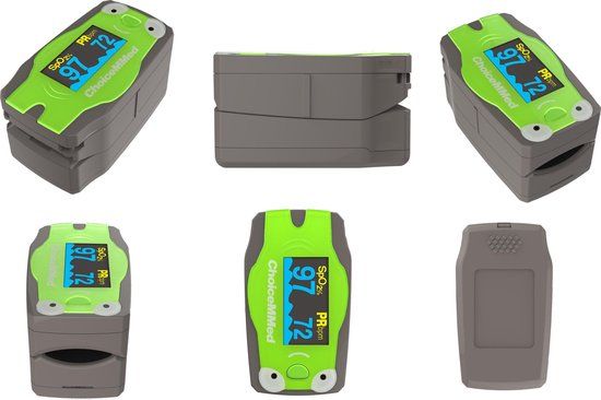 ChoiceMMed C53 - Digitale Fingertip Pulse Oximeter - Zuurstofmeter - Hartslagmeter - Groen/Grijs