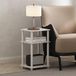 Furinno Just nachtkastje met open opbergruimte, houtmateriaal, wit/wit, 1-pack