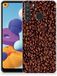 Samsung Galaxy A21 | Étui en silicone | Grains de café