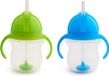 Munchkin Click Lock rietjes met verzwaarde rietje, 207 ml, blauw/groen, verpakking van 2 stuks
