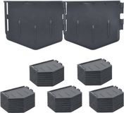 Merkloos Relaxdays Borderrand - 70-delige set - 10,7 meter - Zwart