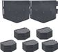 Merkloos Relaxdays Borderrand - 70-delige set - 10,7 meter - Zwart