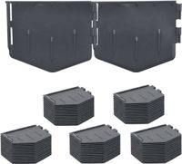 Merkloos Relaxdays Borderrand - 70-delige set - 10,7 meter - Zwart