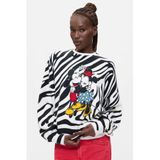 Desigual pullover met zebraprint - zwart