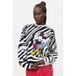 Desigual pullover met zebraprint - zwart