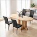 MODENUIT Chaise de salle à manger - Similicuir noir avec piètement en métal - Set de 4