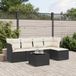 Maison Exclusive - Ensemble de meubles de jardin 6 pièces avec canapé et coussins, noir, en polyrotin