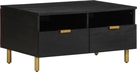 VidaXL Salontafel 80x54x40 cm bewerkt hout zwart