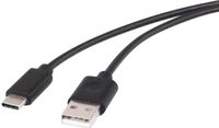 Renkforce USB-kabel USB 2.0 USB-A stekker, USB-C stekker 1.00 m Zwart