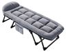 StarTech Campingbed Donkergrijs - Opklapbaar ligbed - Gevoerd - Met kussen en draagtas - Katoen/linnen - 190 x 65 cm