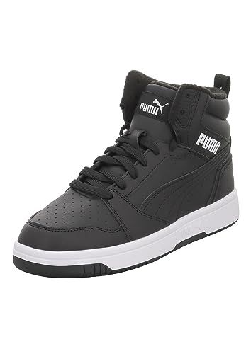PUMA Rebound V6 Mid WTR Jr Unisex Sneakers - Puma Black-Puma White - Maat 38