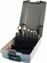Labor HSS 6-delige verzinkborenset voor hout, staal, aluminium en kunststof