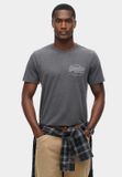 Superdry Heritage T-shirt met Vintage-logo op de borst Heren Granite Grey Marl S