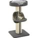 Arbre à chat en tissu bouclette gris de 91 cm
