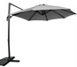 StarTech Roma Roma zonnescherm - Zijpaal van ijzer en aluminium - 300 cm - 360° draaibaar - Kruisvoet - Zonder verlichting of afdekking - Grijs