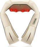 Unyqoos Icecat Diep Knedend Massagekussen met Warmte, Auto/Bureaustoel Massager, Nek, Schouder, Rug, Taille Massager Kussen - Beige