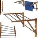 KADAX Séchoir à linge en bois pour salle de bain, 85 cm, fixation murale, noir