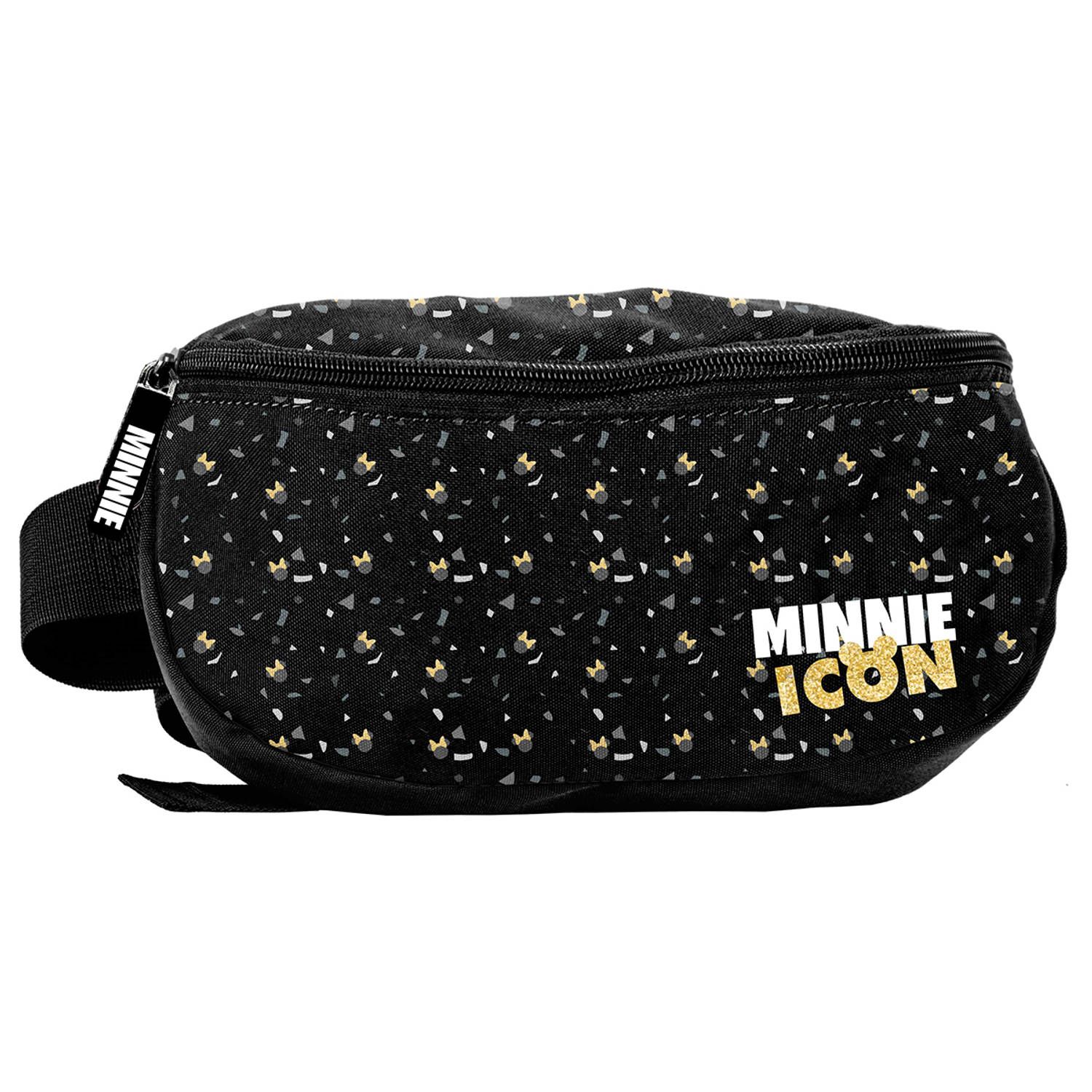 Disney Heuptasje, Gold - 24 x 13 x 9 cm - Polyester - Zwart
