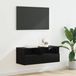 Maison Exclusive Meuble TV mural exclusif - Dimensions : 80 x 30 x 30 cm - Couleur : Noir imitation chêne