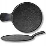 SOCOMIMI Wilmax Serveerschaal Zwart Mat Porselein 30,5x21,5cm met Handvat
