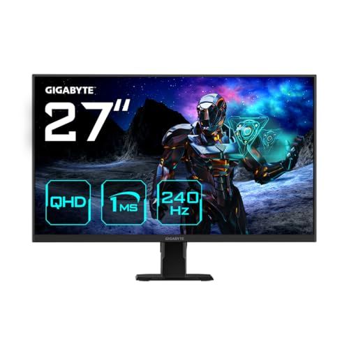 Gigabyte GS27Q X Gaming Monitor 27" QHD 2560x1440, 240Hz, 1ms, 300CD/m², FreeSync Premium Pro, HDR Ready, HDMI 2.0, DisplayPort 1.4