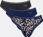 Sloggi Women GO Crush High leg (3-pack) - dames slip - zwart - blauw - print