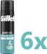 Gillette Gel de rasage basique Peau sensible - 6 x 200ml
