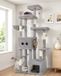 Solidchoice XXL Arbre à chat pour grands chats avec 2 maisons et griffoir - Gris clair