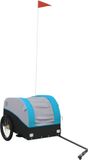 vidaXL Fietstrailer 45 kg IJzer Zwart en Blauw