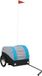 vidaXL Fietstrailer 45 kg IJzer Zwart en Blauw