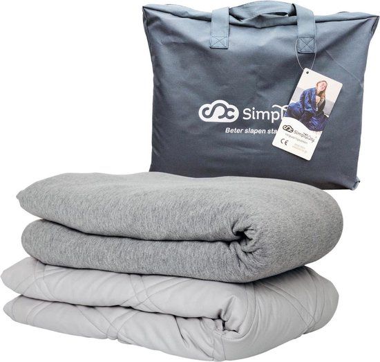 Verzwaringsdeken Set Bamboe 7 KG - 200 x 140 - Grijs - Eenpersoons