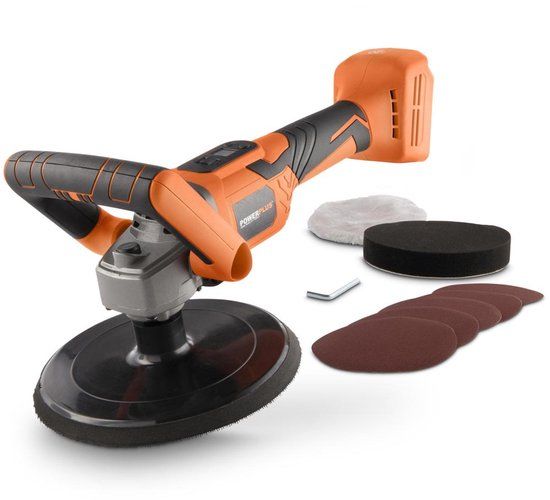 Powerplus Dual Power accu haakse poliermachine POWDP4070 - 20V - 180mm