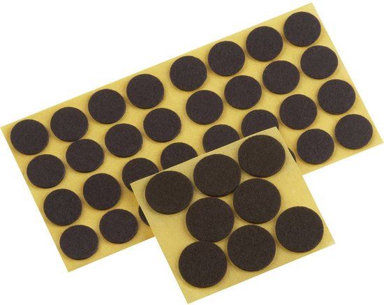Metafranc WU0645286 Viltdoppen Zelfklevend, Rond Bruin 1 set(s)