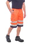 Portwest Hi-Vis Polykatoen Korte Broek E043 - Oranje/Marine - L
