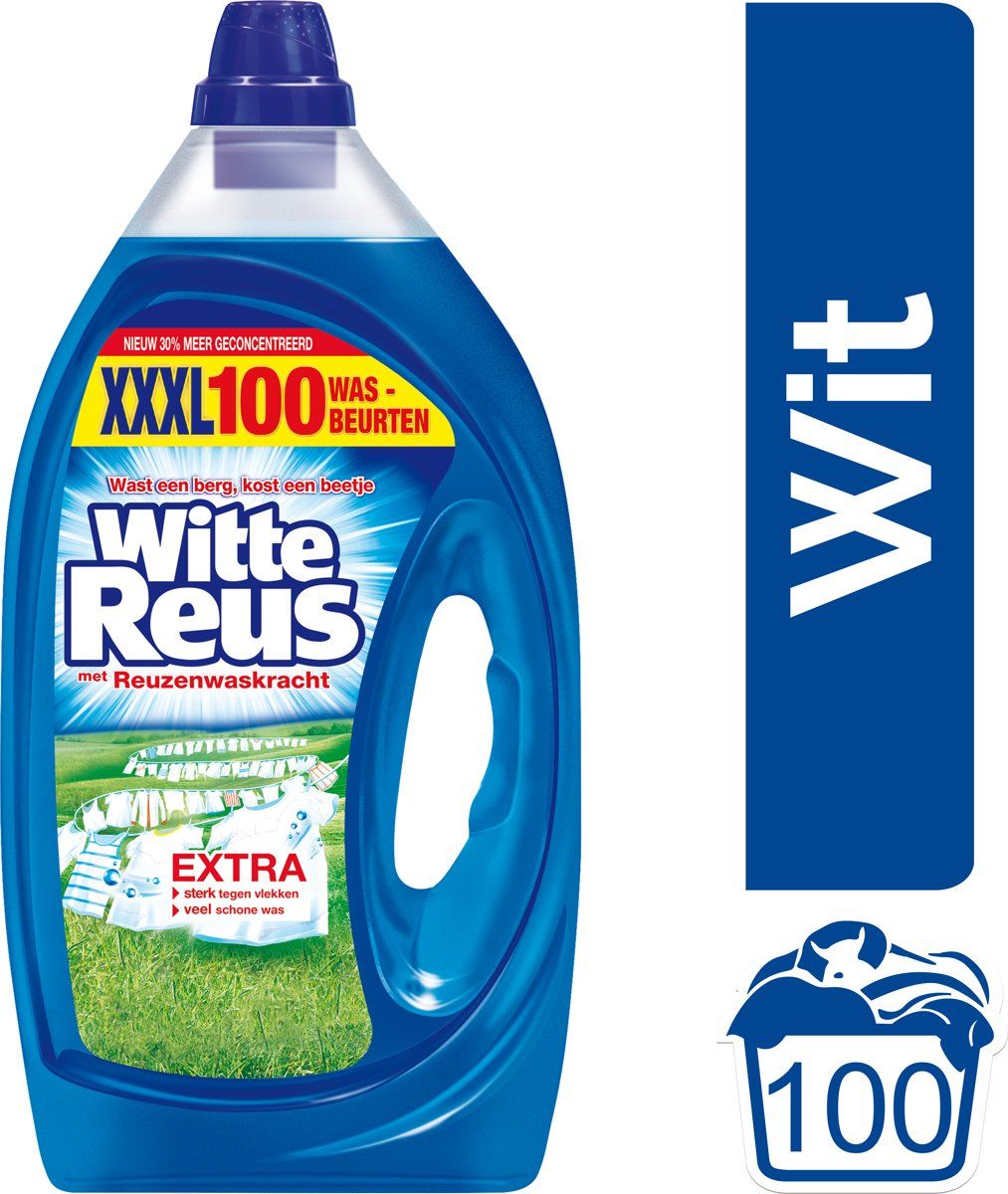 Witte Reus Gel - Kwartaalverpakking - 100 wasbeurten - Wasmiddel