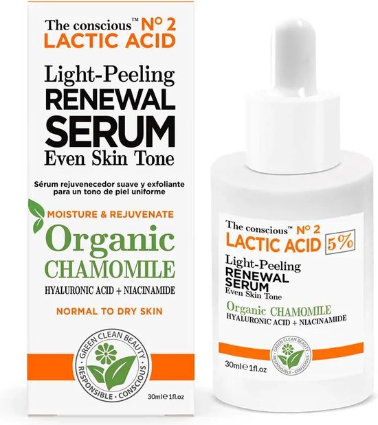 The Conscious™ Lactic Acid Light Peeling Renewal Serum Organic Chamomile 30 Ml